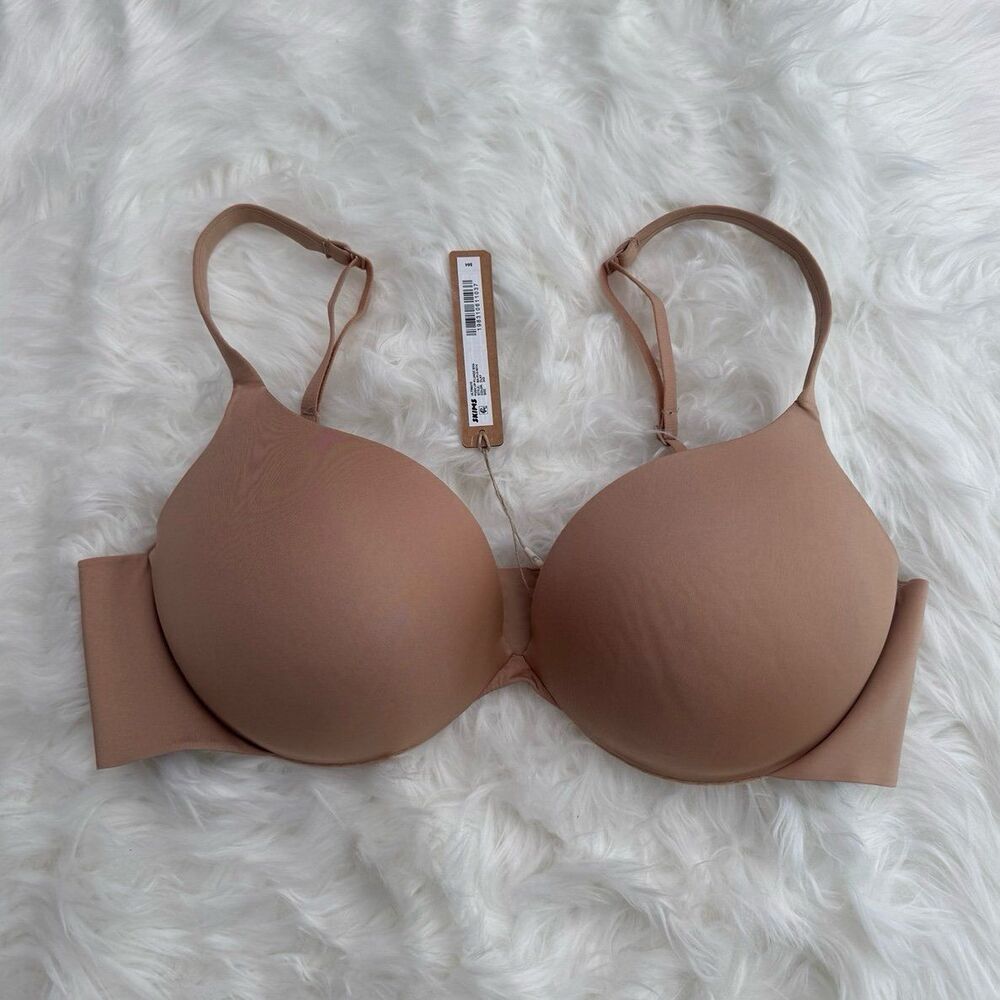 Skims Ultimate Push up Plunge Bra Clay Size 34D